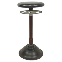 Taburete de trabajo ajustable Ritter Dental Modelo C de época, estilo Art Déco