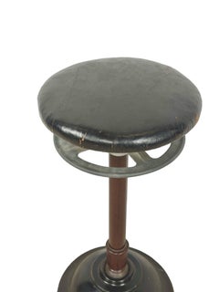 Taburete de trabajo ajustable Ritter Dental Modelo C de época, estilo Art Déco
