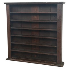 Antique Wooden Billiard Ball Display Rack with Six Shelves