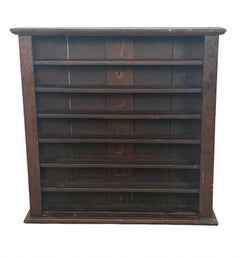 Antique Wooden Billiard Ball Display Rack with Six Shelves