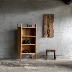 Japanese Vintage Cedar Open Shelf with Distinctive Design, Circa 1930
