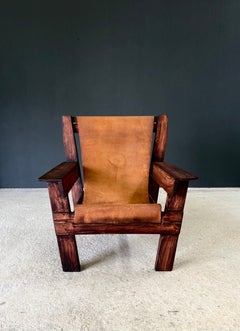 Midcentury Design Handcrafted Beach Sling Lounge Chair, Netherlands 1960's