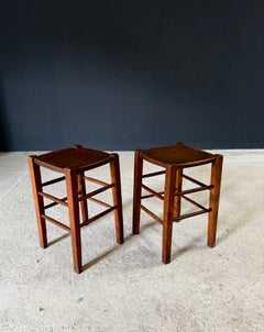 1930's French Provincial Country Bistro Stool set of 2