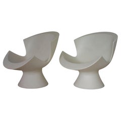 2x Karim Rashid Kite Chairs Off White