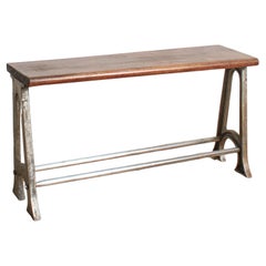 English School Vintage Locker Room Hallway Storage Bench