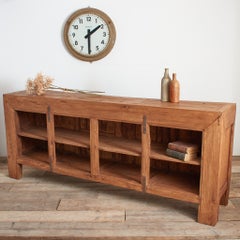 Large Antique Rustic Farmhouse Kitchen Storage Haberdashery Console Cabinet
