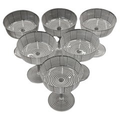 Ensemble de 6 coupes de champagne "Série B" par Josef Hoffmann pour Wiener Werkstätte