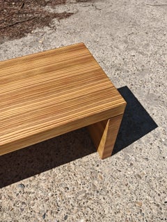 Refurbished Mid Century Benches in Zebrano Veneer, attr. to Maxalto, Italy 1970s