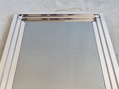 Italian Chrome and Smoked Glass Mirror in the Style of Romeo Rega, 1970s
