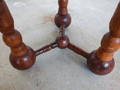 Sculptural Oak Side Tripod Table attr. to Charles Dudouyt, France (1930s)