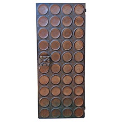 Monumental Double-Sided Brutalist Cast Bronze Entrance Door, West Germany 1970s