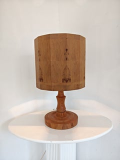 XL-Tischlampe aus Kiefernholz im Mid-Century-Stil von Bengt Slöjdare, Schweden, 1970er Jahre