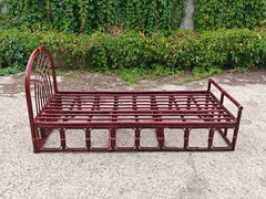 Mid Century Modern Single Bed in bamboo, Italy 1970s