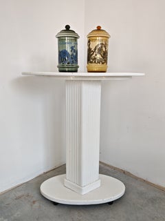 Ein Paar Art-Déco-Apothekergläser mit Blumenmotiven, Jugoslawien, 1950er Jahre