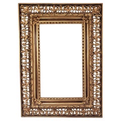 Large Italian Neoclassical Carved and Pierced Giltwood Frame, circa 1800