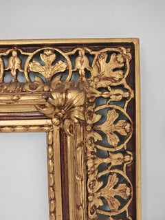 Large Italian Neoclassical Carved and Pierced Giltwood Frame, circa 1800