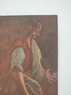 18th Century Oil on canvas, Neapolitan School Figural Scene