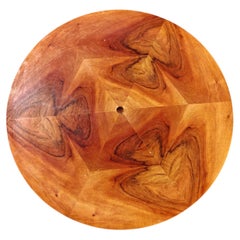 Mid-Century Round Veneered Side or Coffee Table, Yugoslavia 1960s