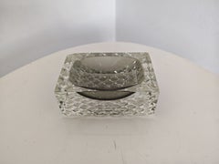 Mid Century Modern Ashtray by Flavio Poli for Seguso Textured Murano Glass