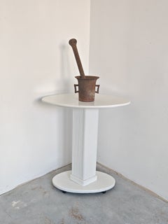 Antique Extra Large Cast Iron Mortar and Pestle, Germany, Late 19th Century