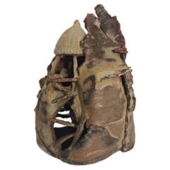 Abstract Organic Ceramic Sculpture with a mushroom, Yugoslavia, 1980s