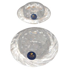 Pair of “Capriole” Crystal Candleholders by Sidse Werner for Holmegaard, 1987