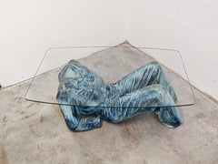 Jeanne Pierre Picheny inspired Pop Art Blue Jeans Coffee Table, France 1980s