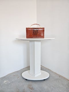 Handtasche im Mid-Century-Modern-Stil aus Kobraschlangenleder, Messing und Bakelit, Italien, 1960er Jahre