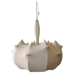Extra Large Sculptural Fabric/Silk Pendant Light, Germany, Late 1990s