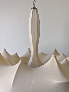 Extra Large Sculptural Fabric/Silk Pendant Light, Germany, Late 1990s
