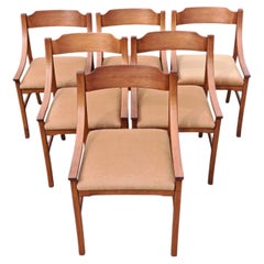 Lot de 6 fauteuils de salle à manger de style « Mid-Century Modern » signés Silvio Cavatorta, Italie