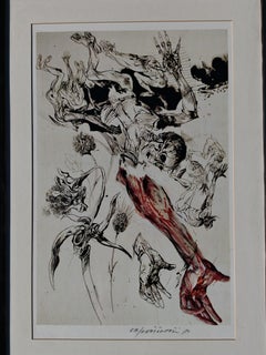 Vladimir Veličković – Expressionistische figurative Grafik, Jugoslawien 1990