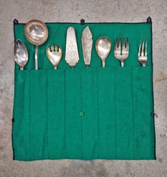 104-Piece Art Deco Cutlery Set, solid silver 800, Kingdom of Yugoslavia 1930