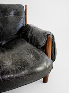 Sofá Mole, Sergio Rodrigues, 1960s in Wood and Leather 100% Original Brazil