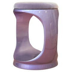 Contemporary Stool by Cyril Rumpler Signet Ring, Pouf Seats Lilac