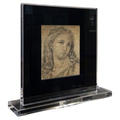 Antike Original Camillo Procaccini Bild Zeichnung von Jesus Christus 16. Jahrhundert