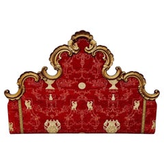 Magnificent Antique 19th Century Venetian Rococo Giltwood Headboard, ca. 1850