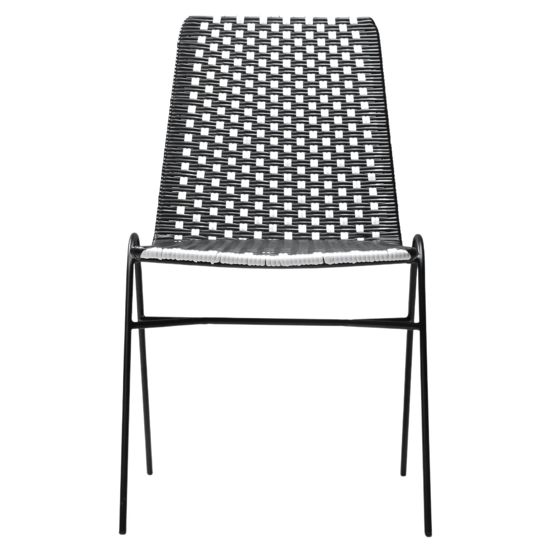Indoor and Outdoor Stackable Monochrome Patio Dining Chair by Frida & Blu For Sale