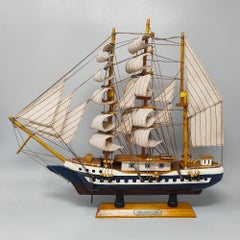 Modellino di nave "Victoria 1828" degli anni '70, realizzato a mano in legno di noce, Inghilterra