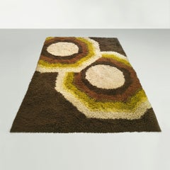 1970s Gorgeous Space Age Luxury Rug by Desso with Original Label.