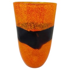 1970s Exquisite Murano Glass Aquamarine Vase by Ca' dei Vetrai.