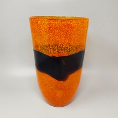 1970s Exquisite Murano Glass Aquamarine Vase by Ca' dei Vetrai.