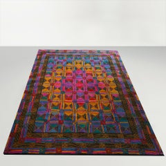 Stunning 1980s Italian Post-Modern Wool Rug by Missoni for T&J Vestor