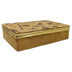 Una caja increíble de los años 70, hecha con corcho de Cerdeña. Fabricado en Italia