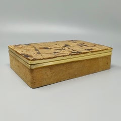 Una caja increíble de los años 70, hecha con corcho de Cerdeña. Fabricado en Italia