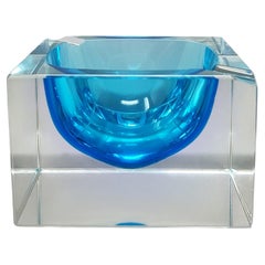 1960s Stunning Blue Ashtray/Bowl/Catchall By Flavio Poli
