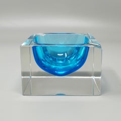 1960s Stunning Blue Ashtray/Bowl/Catchall By Flavio Poli