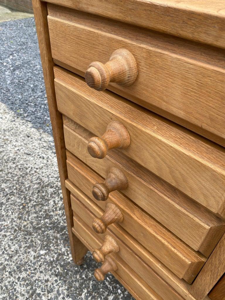 Guillerme and Chambron, Oak Buffet and Ceramic Tiles by Boleslav Danikowski For Sale 4