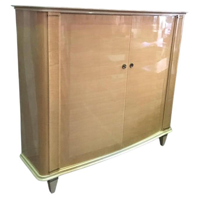 Art Deco Cabinet in Sycamore Veneer, circa 1940