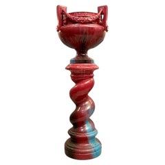 Massier large Art Nouveau Enameled Ceramic Jardinière Vallauris, End 19th
